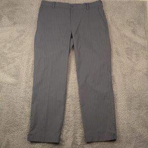 Nike Golf Tour Performance Dri-Fit Mens Gray Pinstripe Golf Pants Size 36x30